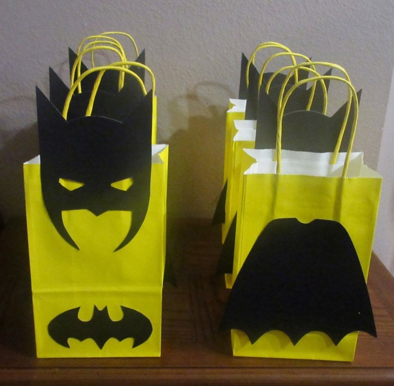 Batman Favor Bag Batman Party Batman Favor Bag Batman Party Etsy