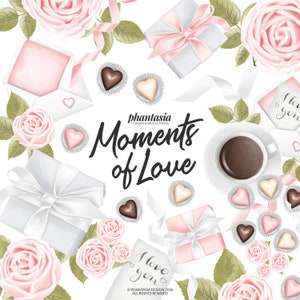 Pastel Valentines Clipart, Acuarela de San Valentín, Valentine Clip Art, Pastel Cliparts, Tender Valentines, Acuarela Cliparts