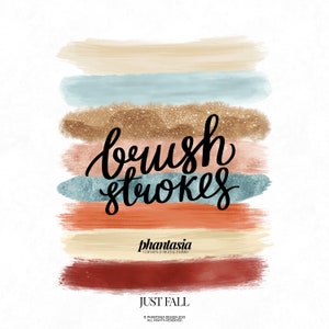 Fall Brush Strokes, Brush Clipart, Paint Strokes, Paint Clipart, Background Clipart, Hand Drawn Clipart, Watercolor Background