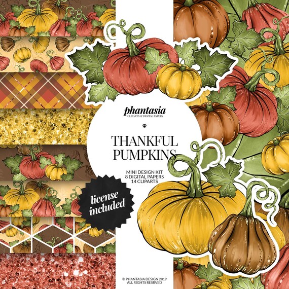 Thanksgiving Bundle Thanksgiving Pumpkins Pumpkins Digital - Etsy