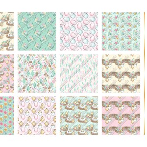 Chicks Digital Paper, Easter Digital Paper, Cute Animal Pattern, Cute ...