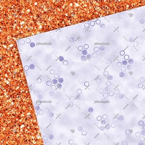 May include: A white background with a repeating pattern of blue hexagonal shapes. The background has a subtle watercolor effect. The hexagonal shapes are slightly faded and have a textured look.