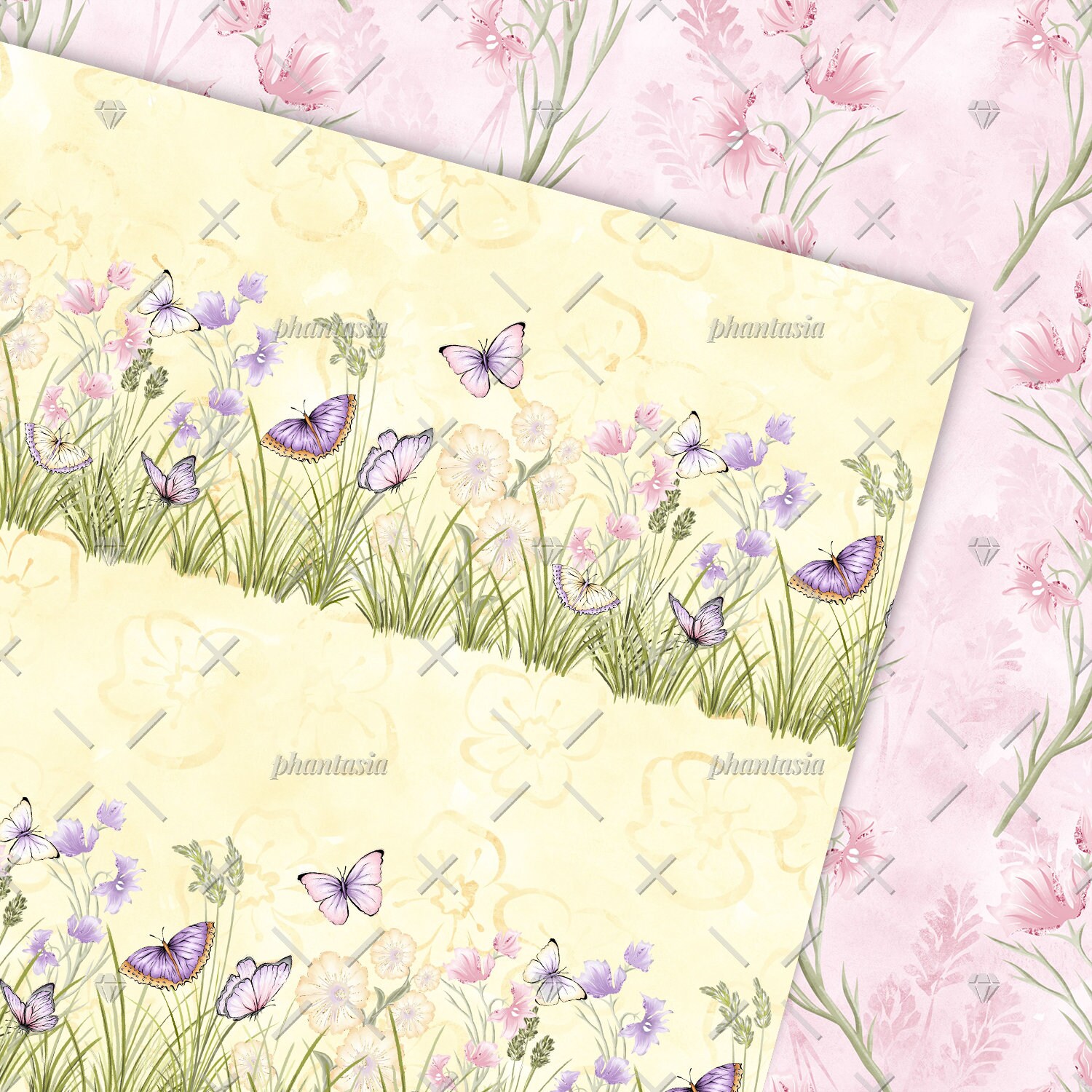 Butterflies Digital Papers Butterfly Patterns Spring Digital | Etsy