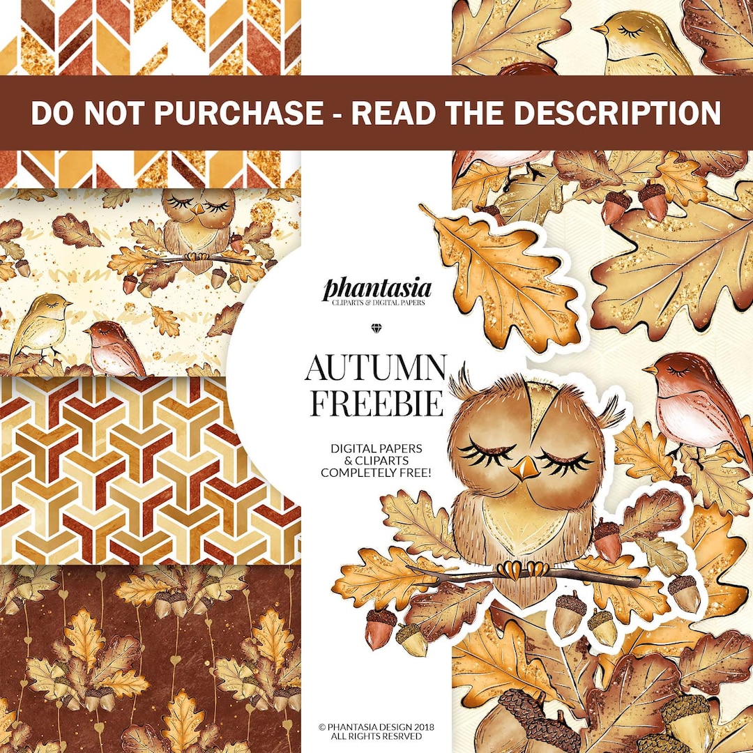 Autumn Freebie, Fall Cliparts, Autumn Digital Papers, Planner Freebie ...
