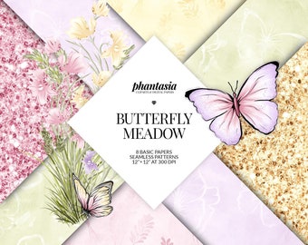 Spring Basic Papers, Spring Patterns, Spring Digital Paper, Pastel Spring, Whimsical Spring, Whimsical Patterns, Pastel Patterns, Seamless