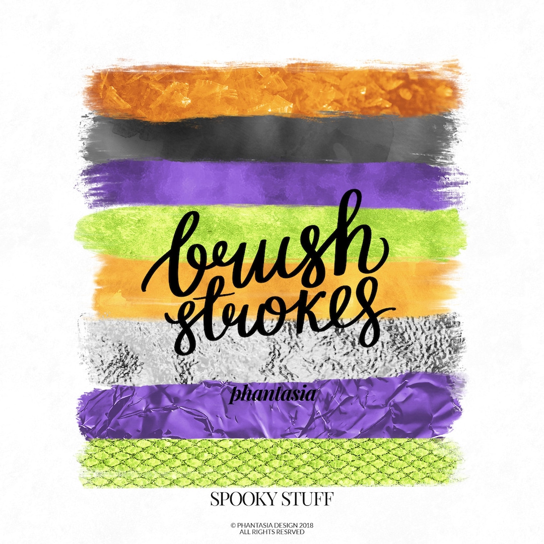 Halloween Brush Strokes Halloween Paint Brush Paint Strokes Etsy Canada