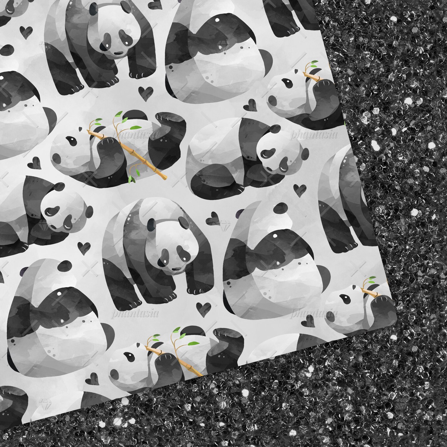 Panda Digital Paper Kids Patterns Kids Fabric Cute Animals | Etsy