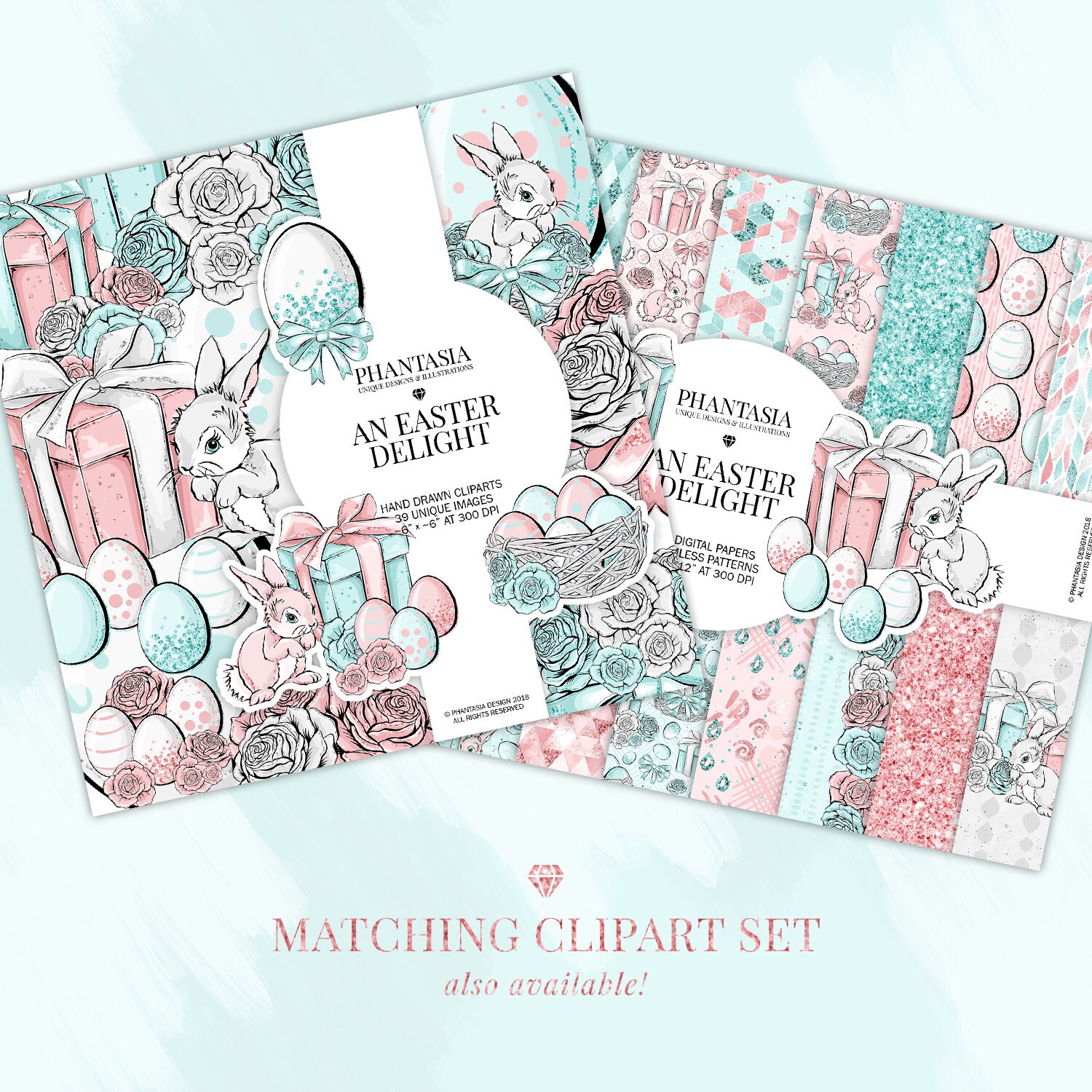 Easter Digital Paper Pack, Chick Digital Paper, Easter Pattern, Spring ...