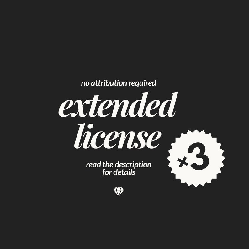 3 Extended Licenses Commercial License Business Use License Etsy