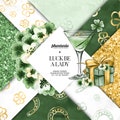 St Patricks Basic Papers, St Patricks Patterns, St Patty Digital, Hand Drawn Patterns, Luck Digital, Luck Patterns, Shamrock Patterns