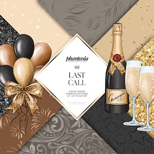 New Year Basic Papers, New Year Background, Minimalist Patterns, New Year Patterns, New Year Paper, New Year Scrapbook, Gold Glitter