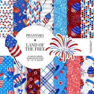 July 4th Digital Paper, 4th Of July Digital, America Planner, Usa Planner, Patriotic Digital Paper, Patriotic Planner, Planner Insert