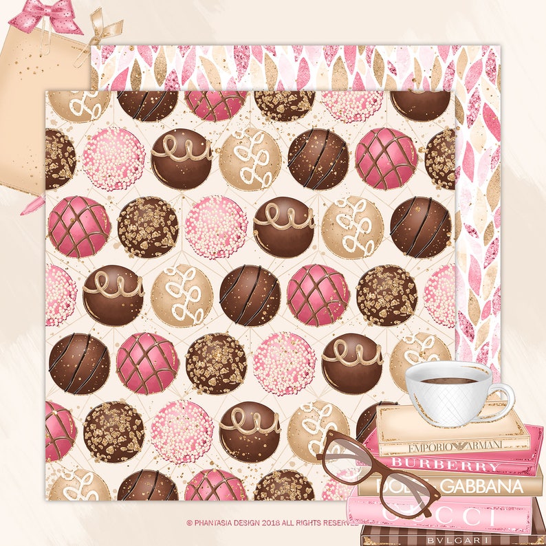 Planner Addict Digital Paper Pack Luxury Textures Pink and Gold Scrapbooking Paper Planner Digital Paper Watercolor Planner Book
