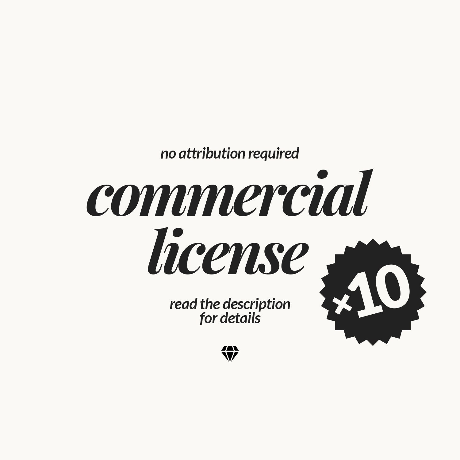10 licences commerciales, licence d'utilisation commerciale