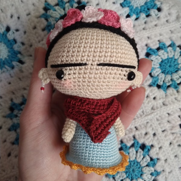 Amigurumi Frida, Frida doll, viva la vida, amigurumi doll, crochet doll, crochet Häkelarbeit-Puppe,Poupée au crochet,bambola