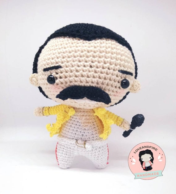 freddie mercury crochet doll