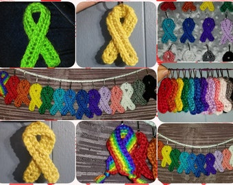 Crochet Awareness Ribbons