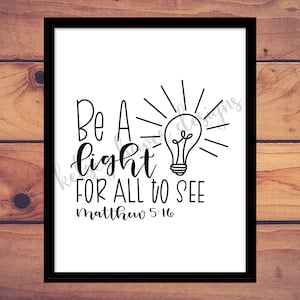 Matthew 5:16 Quote Digital Download