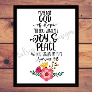 Romans 15:13 Digital Download | Bible Verse Digital Download Print