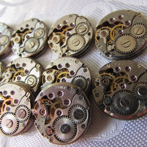 1000 pcs 16 mm ROUND Chaika Vintage mechanisms WATCH Movements USSR Steampunk Jewelry Art