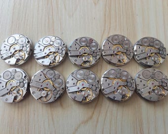 40 piezas Slava 25 mm redondo Vintage URSS Movimientos de reloj, mecanismos Steampunk