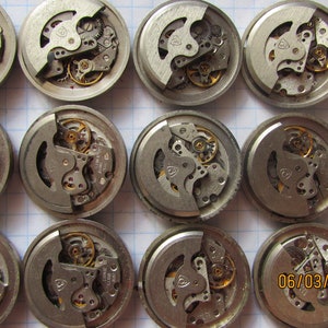 12 pcs 25 mm ROUND automatic Vintage mechanisms WATCH Movements USSR Steampunk Jewelry Art