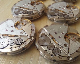 10 pcs Poljot 2609 USSR Vintage mechanisms Watch Movements, 26mm Steampunk Art