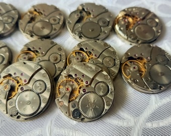 100 Stück Mechanismen Pobeda UdSSR Uhrwerke, Vintage Steampunk Teile