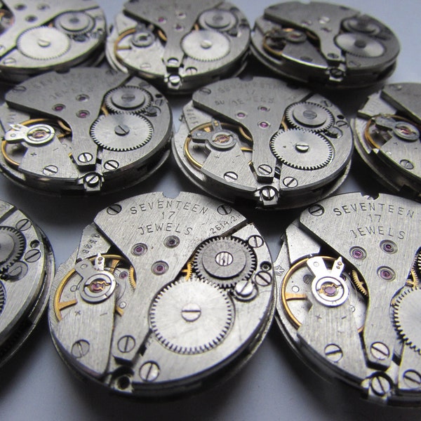 10 pcs Poljot 2614.2H USSR Vintage mechanisms WATCH Movements USSR Steampunk Jewelry Art 27 mm Round