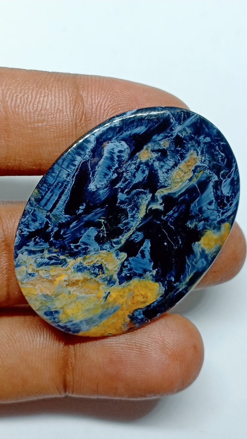 Marvelous Pietersite Loose Gemstone Top Quality For Jewellery Oval Shape 34*44mm Very Rare Natural Pietersite Cabochon Handcraft Stone