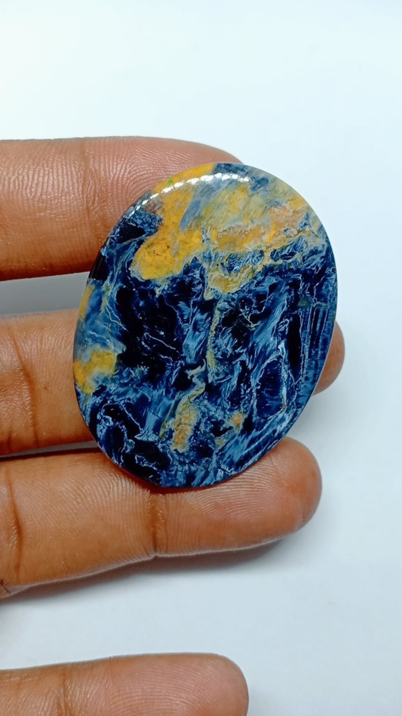Marvelous Pietersite Loose Gemstone Top Quality For Jewellery Oval Shape 34*44mm Very Rare Natural Pietersite Cabochon Handcraft Stone
