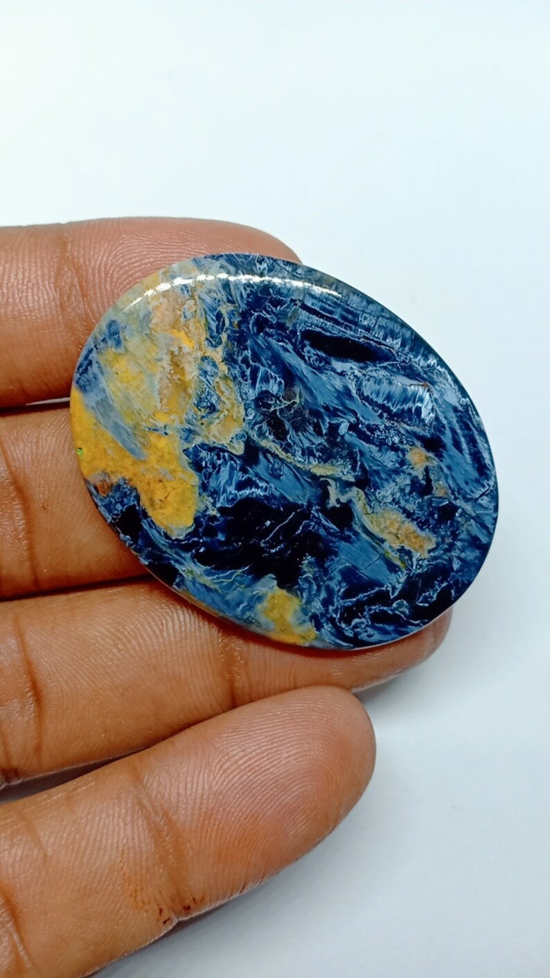 Marvelous Pietersite Loose Gemstone Top Quality For Jewellery Oval Shape 34*44mm Very Rare Natural Pietersite Cabochon Handcraft Stone