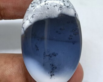 Natural Dendritic Agate Cabochon /Top Grade Quality Beautiful Dendritic Agate Gemstone/For Jewellry/Dendritic Agate Oval Shape/23.51x36.13mm