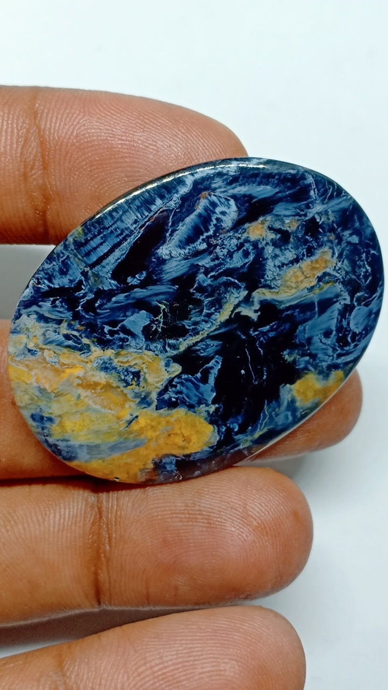 Marvelous Pietersite Loose Gemstone Top Quality For Jewellery Oval Shape 34*44mm Very Rare Natural Pietersite Cabochon Handcraft Stone