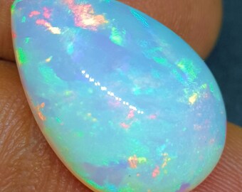 Gorgeous Opal CabochonEthiopian100 NaturalAAA QualityWelo Opal16X11X4.50MMPearWhite OpalLoose Gemstone for Jewellery Making