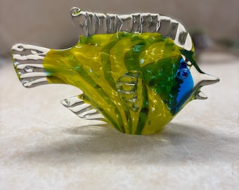 Escultura de pez de cristal, pisapapeles de cristal