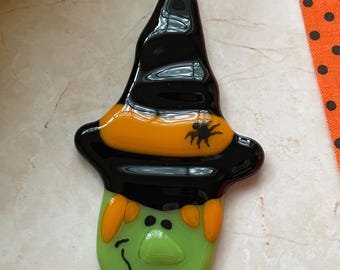 Adorno de Halloween de bruja de cristal