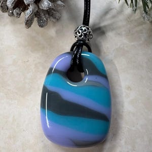 Fused Glass Pendant Necklace