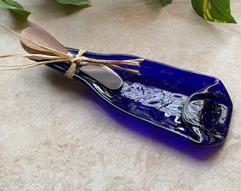 Upcycled Small Bottle Cheese Board Spoon Rest Snack Tray