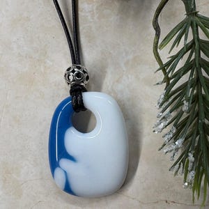 Fused Glass Pendant Necklace