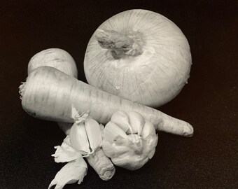 Still Life, Black & White, taken with a large format camera, all processed in a wet darkroom