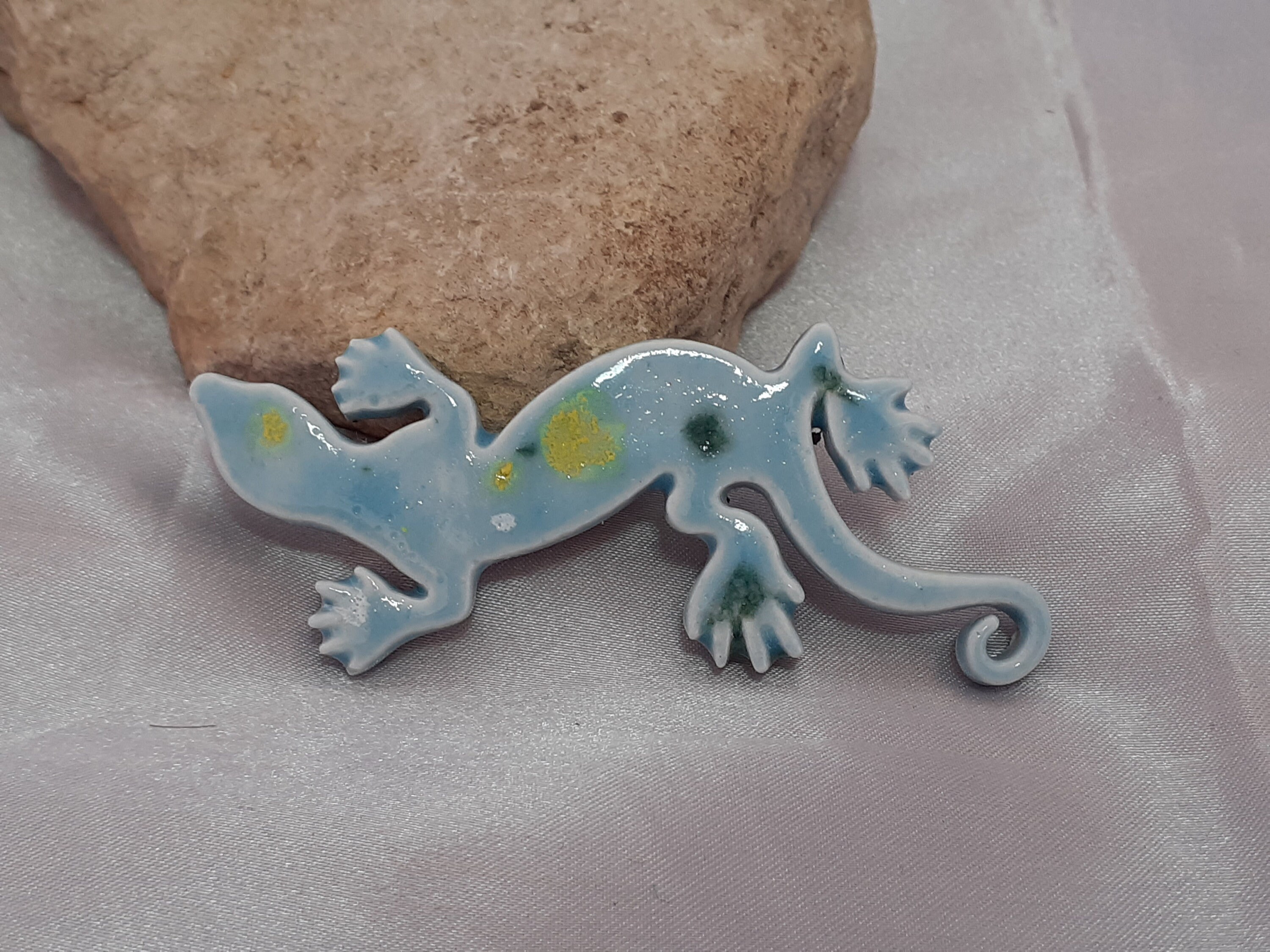 Salamander Magnet, Lizard Salamander, Ceramic Gift, Kitchen Decoration, Lizard, Lucky Magnet