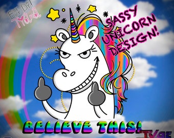 Unicorn sassy bird graphic- T shirt graphic-sublimation - png sublimation