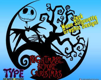 Conception graphique de Jack & Sally Moon-transfert-image numérique png téléchargement immédiat pour sublimation