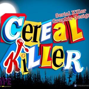 Cereal killer serial killer- T shirt grafica-sublimazione - png sublimazione