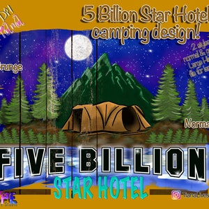 Five billion start hotel design- transfer -Digital image png instant download for sublimation