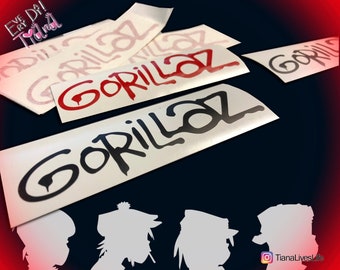 Gorillas Decal- gorillas rusell decal - gorillas - noodle - 2-D - Russel - Murdoc