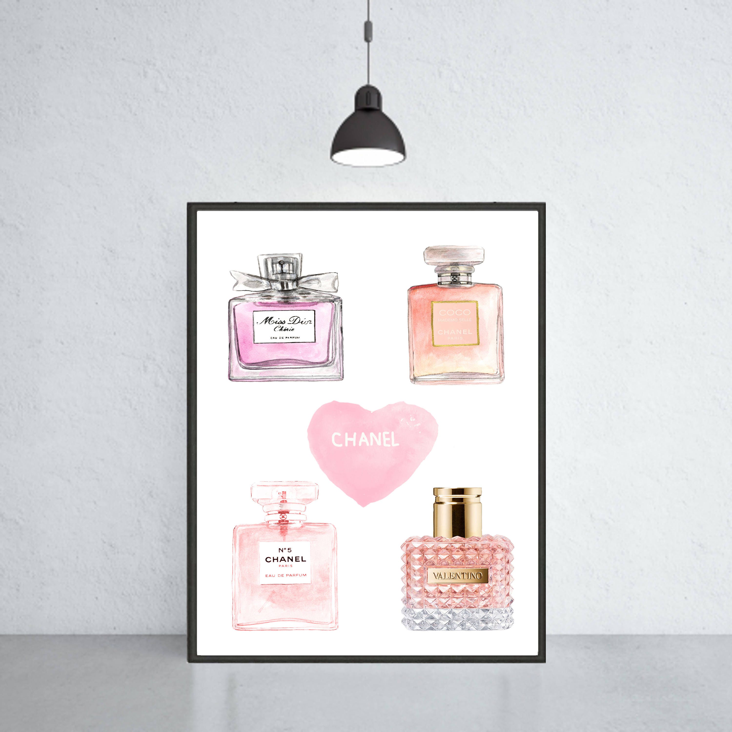 Chanel Perfume Art Print Chanel Poster Chanel Warecolor Chanel Etsy
