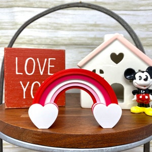 Valentine&#39;s Rainbow Tiered Tray Trinket (Tiered Tray Decor, Valentine&#39;s Day, Love, February 14, 3D Printed, Home Decor, Heart)