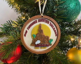 Thunder Coaster Enchanted Ornament (Big Thunder Mountain Railroad-inspired Disney Ride Christmas Ornament, Frontierland, Classic Disney)